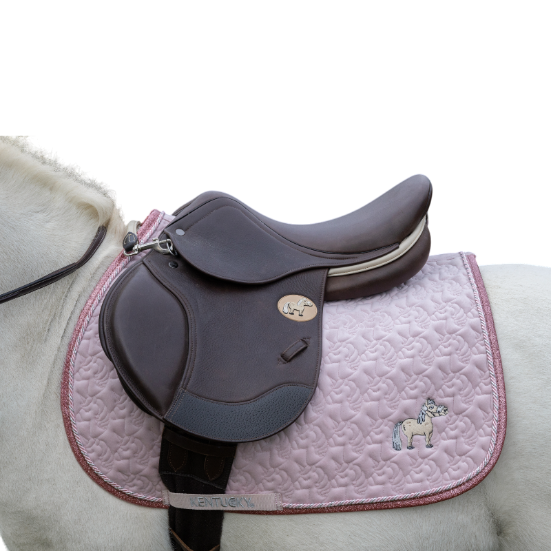 Kentucky Horsewear - Tapis de selle tête de licorne paillettes rose tendre