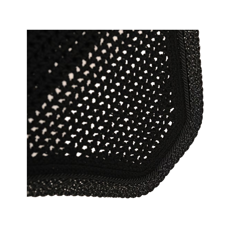 Kentucky Horsewear - Bonnet anti-bruit Wellington corde pailletée tressée noir