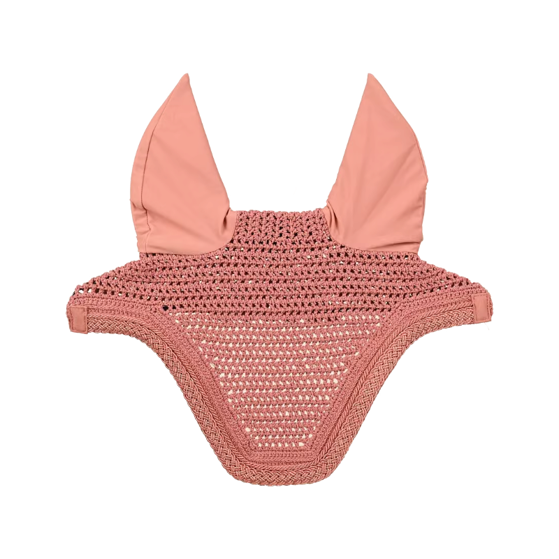 Kentucky Horsewear - Bonnet anti-bruit Wellington corde pailletée tressée vieux rose