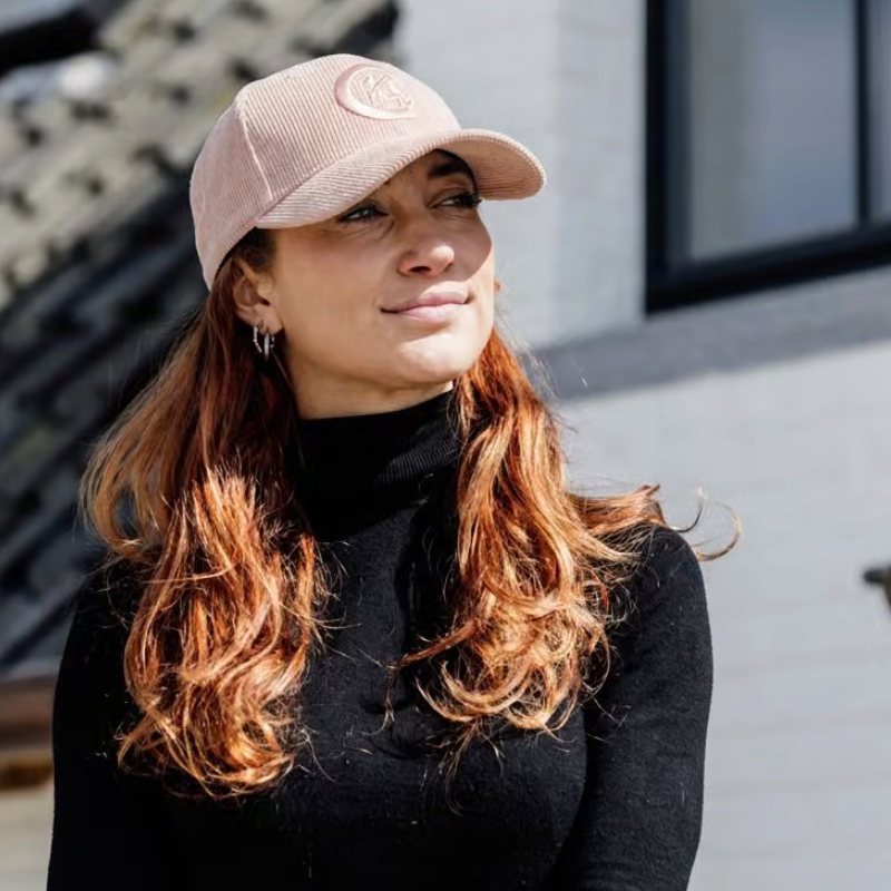 Kentucky Horsewear - Casquette unisexe Corduroy vieux rose