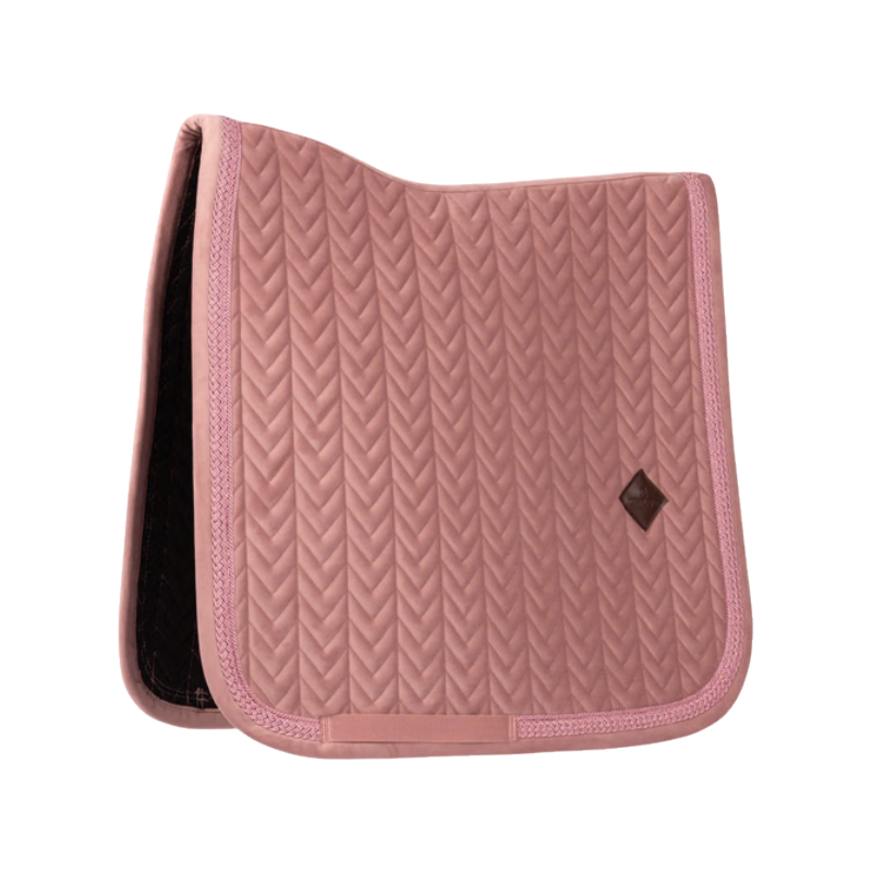Tapis de dressage Velvet Fishbone glitter vieux rose - Kentucky Horsewear