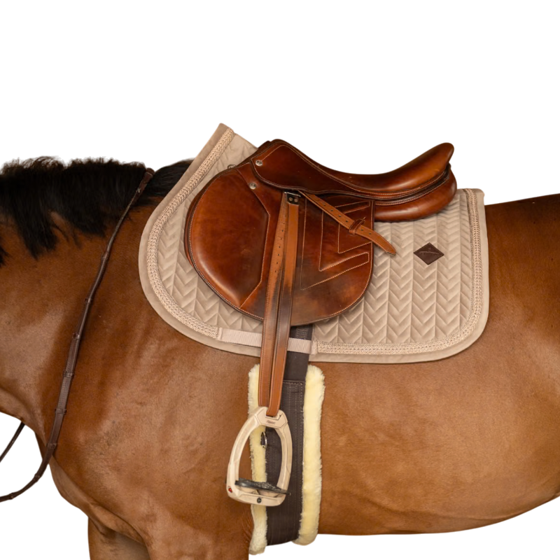 Tapis de selle Velvet Fishbone glitter beige - Kentucky Horsewear