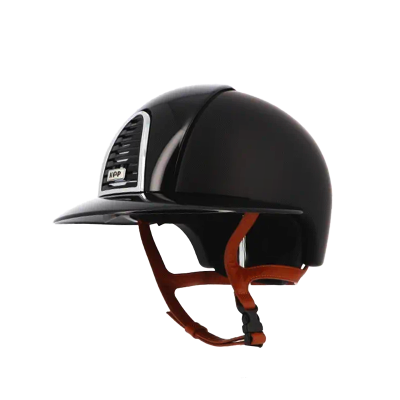 KEP - Casque Cromo 2.0 textile polo polish black jugulaire beige