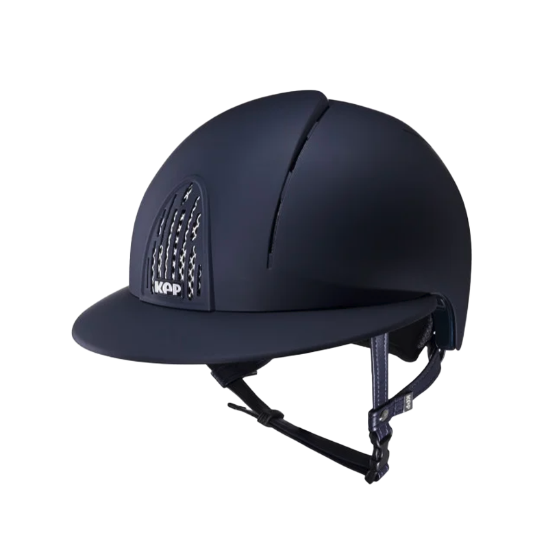 KEP - Casque d'équitation matt marine visière polo