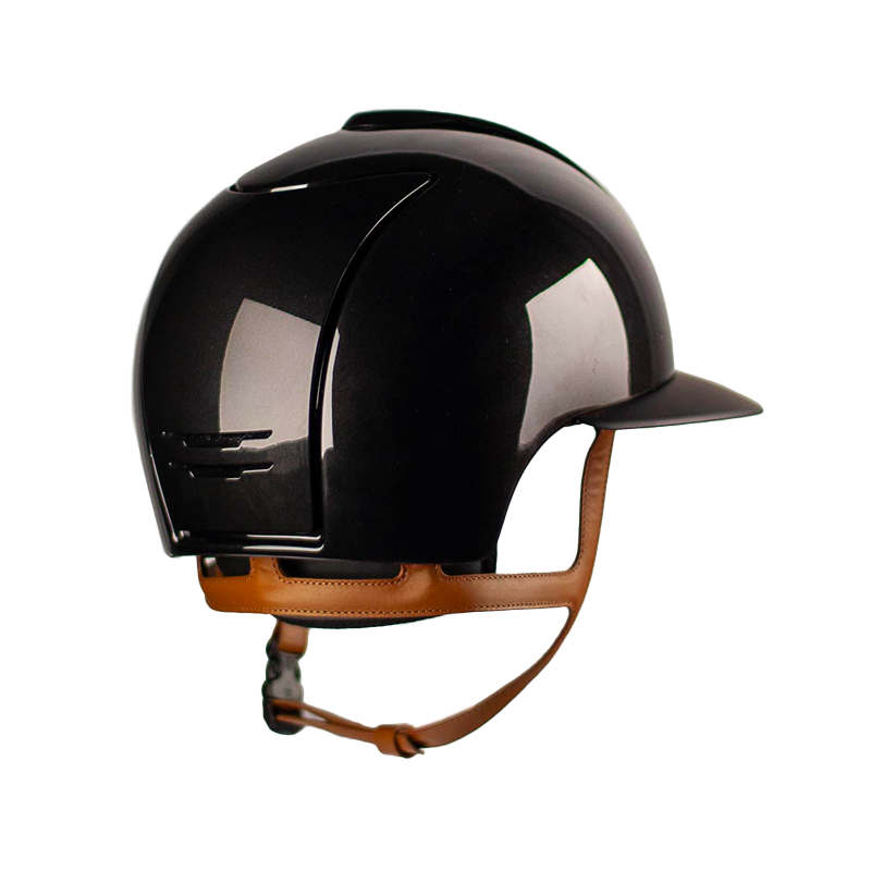 KEP - Casque Cromo 2.0 shine black polo jugulaire beige | - Ohlala