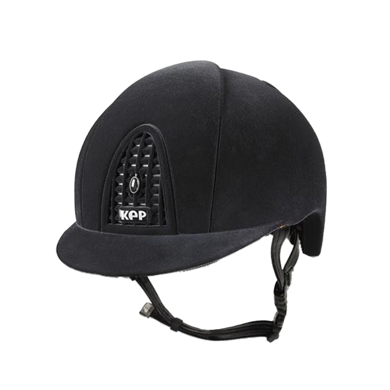 KEP - Casque d'équitation cromo full velvet noir visière standard | - Ohlala