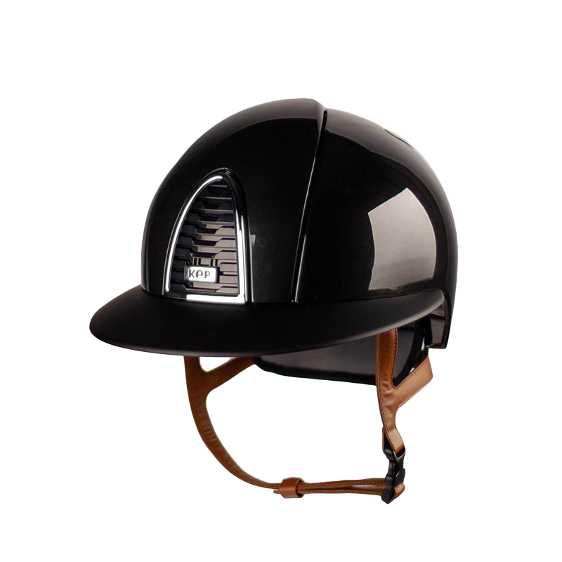 KEP - Casque Cromo 2.0 shine black polo jugulaire beige | - Ohlala