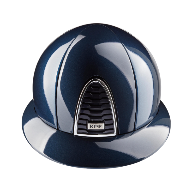 KEP - Casque d'équitation Cromo 2.0 New Shine blue visière polo