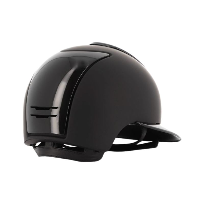 KEP - Casque d'équitation Cromo 2.0 Textile/ Polish noir visière polo