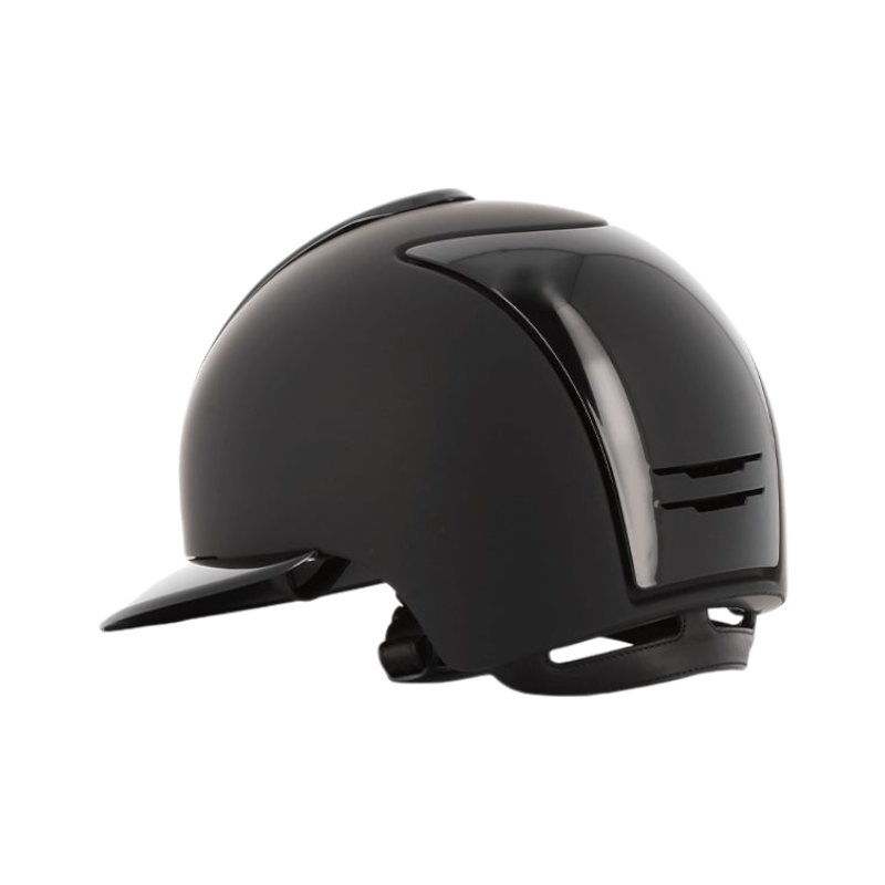 KEP - Casque d'équitation Cromo 2.0 Textile/ Polish noir visière polo