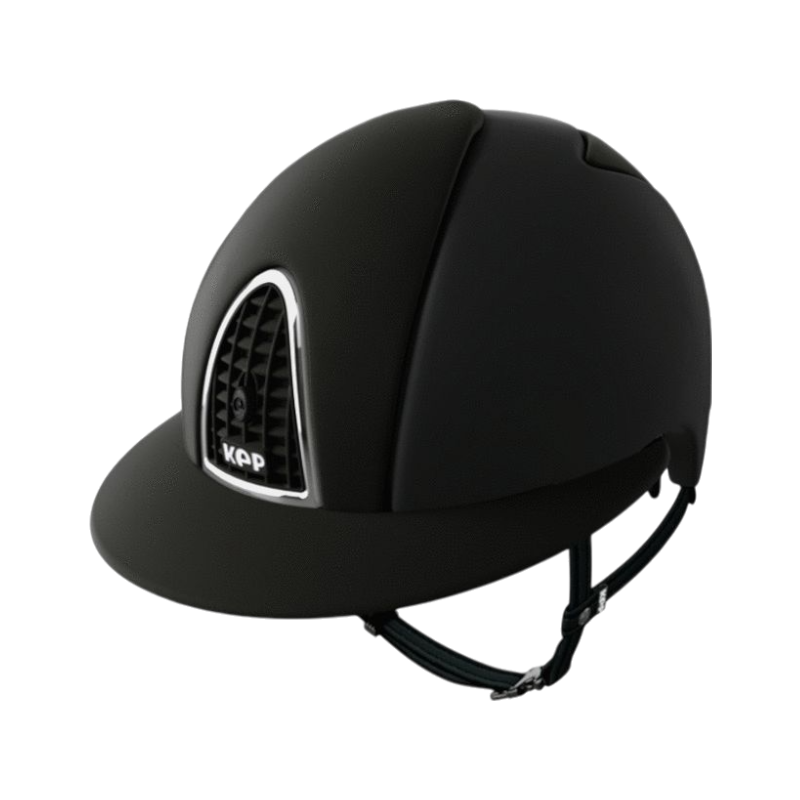 KEP - Casque d'équitation Cromo Textile noir visière polo