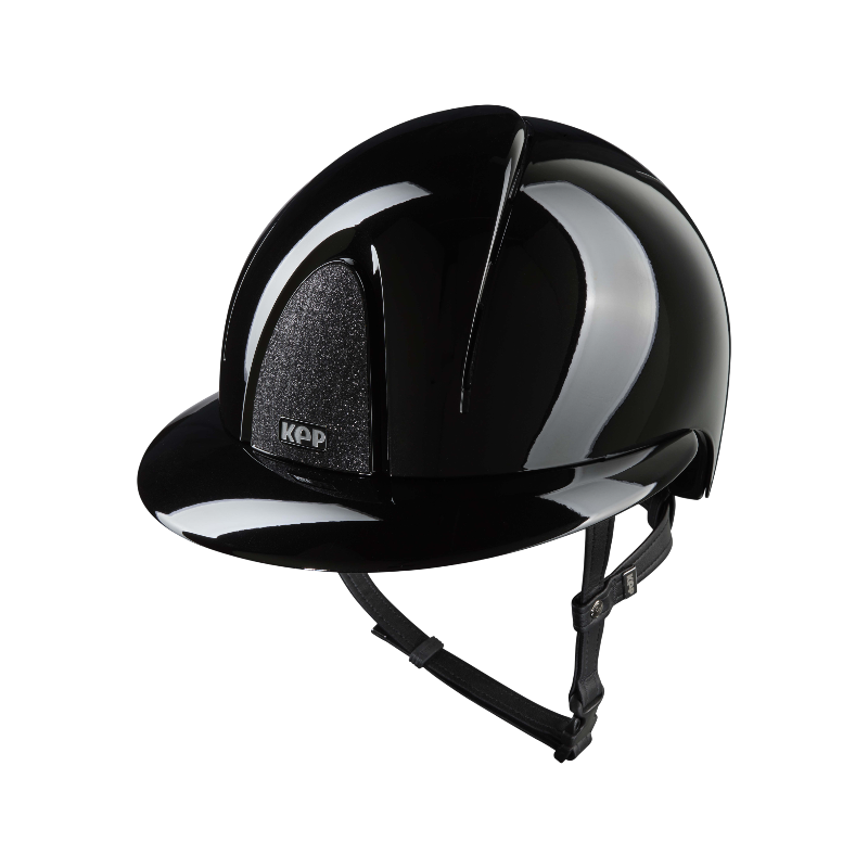 KEP - Casque d'équitation Smart Nova Metal Polish black Star black visière polo