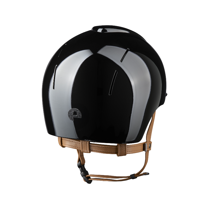 KEP - Casque d'équitation Smart Nova Metal Polish black Star black visière standard jugulaire beige | - Ohlala