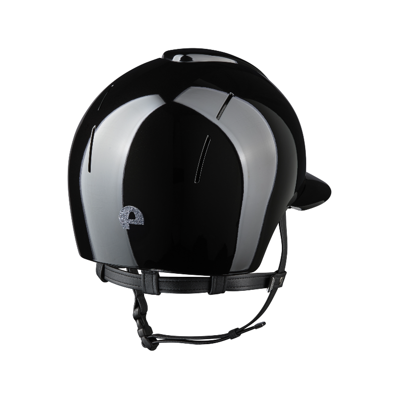 KEP - Casque d'équitation Smart Nova Metal Polish black Star silver visière polo | - Ohlala