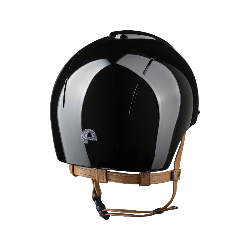 KEP - Casque d'équitation Smart Nova Metal Polish black Star silver visière standard jugulaire beige | - Ohlala