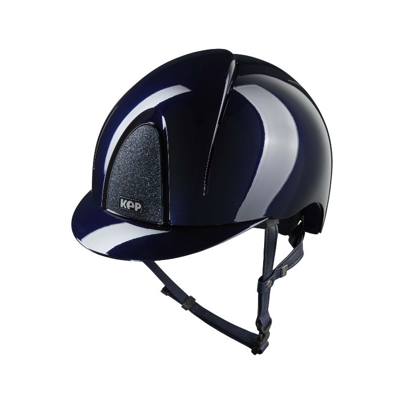 KEP - Casque d'équitation Smart Nova Metal Polish blue Star blue visière standard | - Ohlala