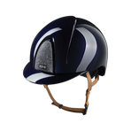 KEP - Casque d'équitation Smart Nova Metal Polish blue Star silver visière standard jugulaire beige | - Ohlala
