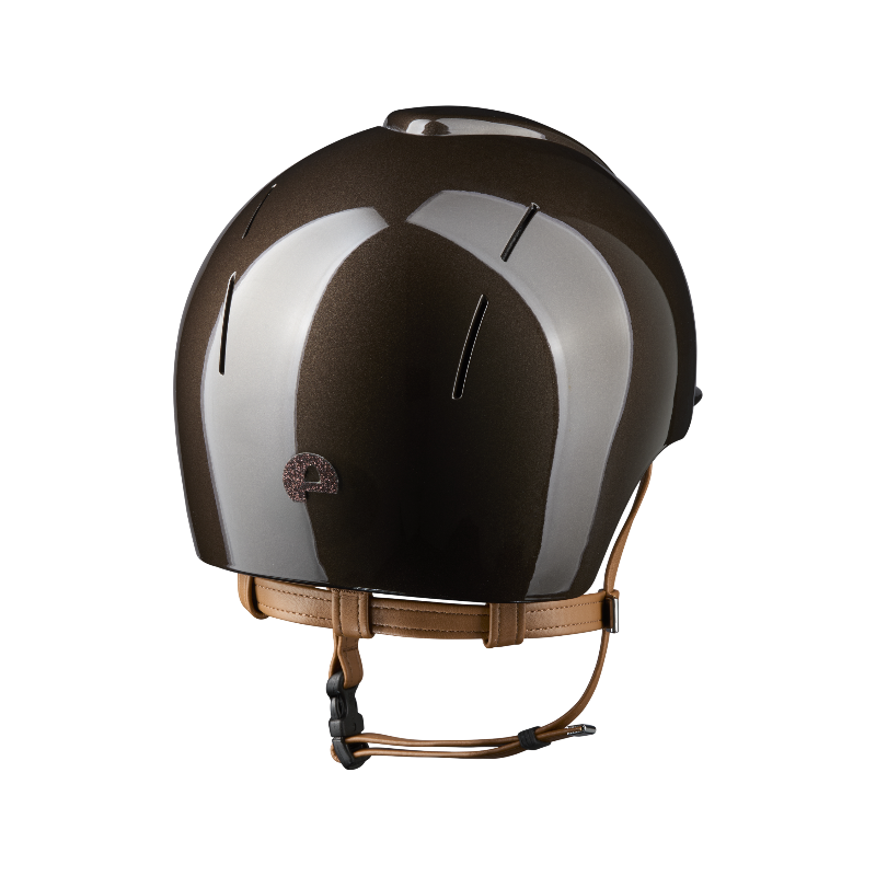 KEP - Casque d'équitation Smart Nova Metal Polish marron Star marron visière standard jugulaire beige | - Ohlala