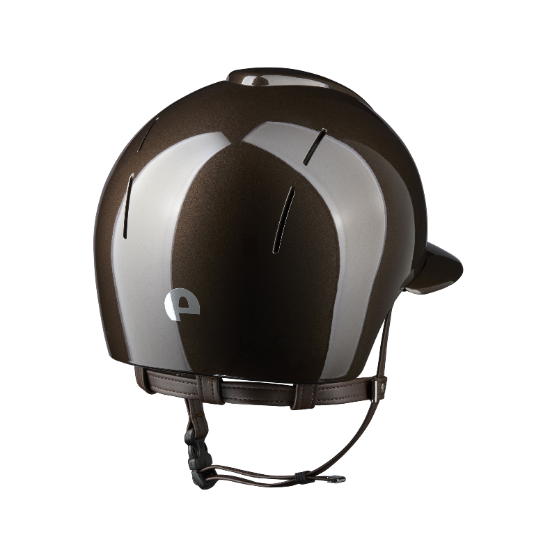 KEP - Casque d'équitation Smart Nova Metal Polish marron visière polo | - Ohlala
