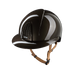KEP - Casque d'équitation Smart Nova Metal Polish marron visière polo jugulaire beige | - Ohlala
