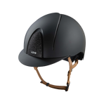KEP - Casque d'équitation Smart Nova Textile black Star black visière standard jugulaire beige | - Ohlala