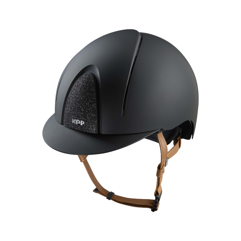 KEP - Casque d'équitation Smart Nova Textile black Star black visière standard jugulaire beige | - Ohlala