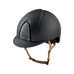 KEP - Casque d'équitation Smart Nova Textile black Star silver visière standard jugulaire beige | - Ohlala