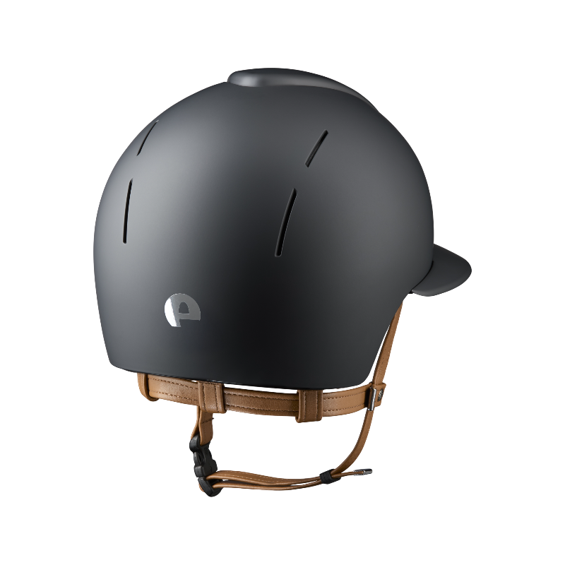 KEP - Casque d'équitation Smart Nova Textile black visière polo jugulaire beige | - Ohlala