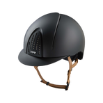 KEP - Casque d'équitation Smart Nova Textile black visière standard jugulaire beige | - Ohlala