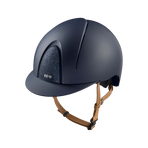 KEP - Casque d'équitation Smart Nova Textile blue Star blue visière standard jugulaire beige | - Ohlala