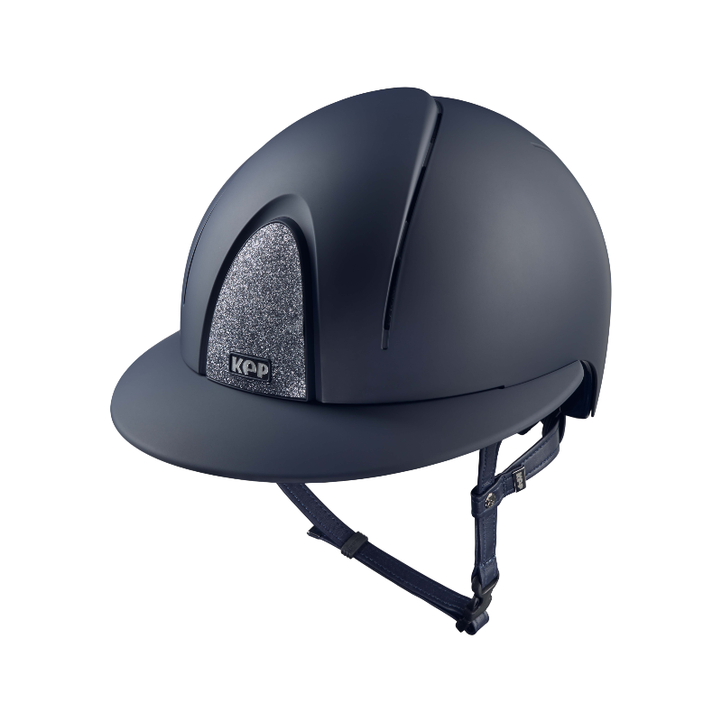 KEP - Casque d'équitation Smart Nova Textile blue Star silver visière polo | - Ohlala