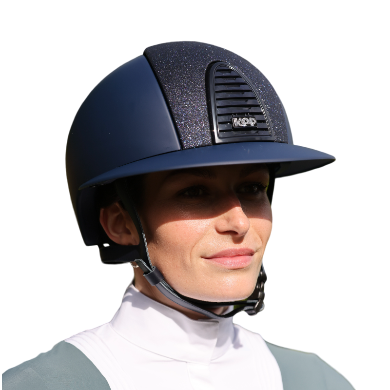 KEP - Casque d'équitation Cromo 2.0 édition limitée Star blue visière polo | - Ohlala