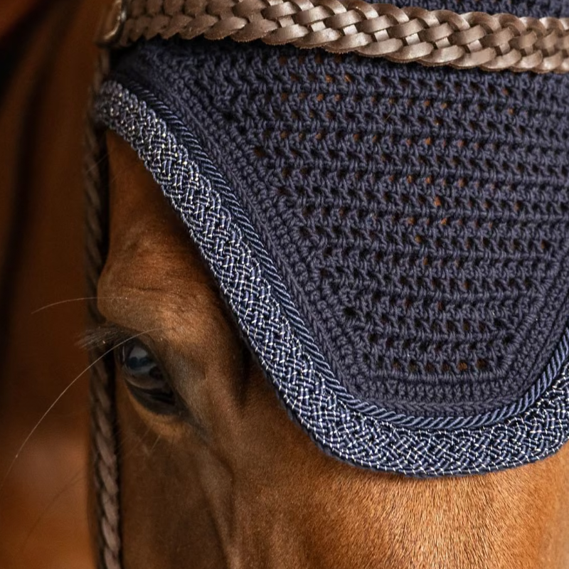Kentucky Horsewear - Bonnet Wellington corde pailletée tressée marine