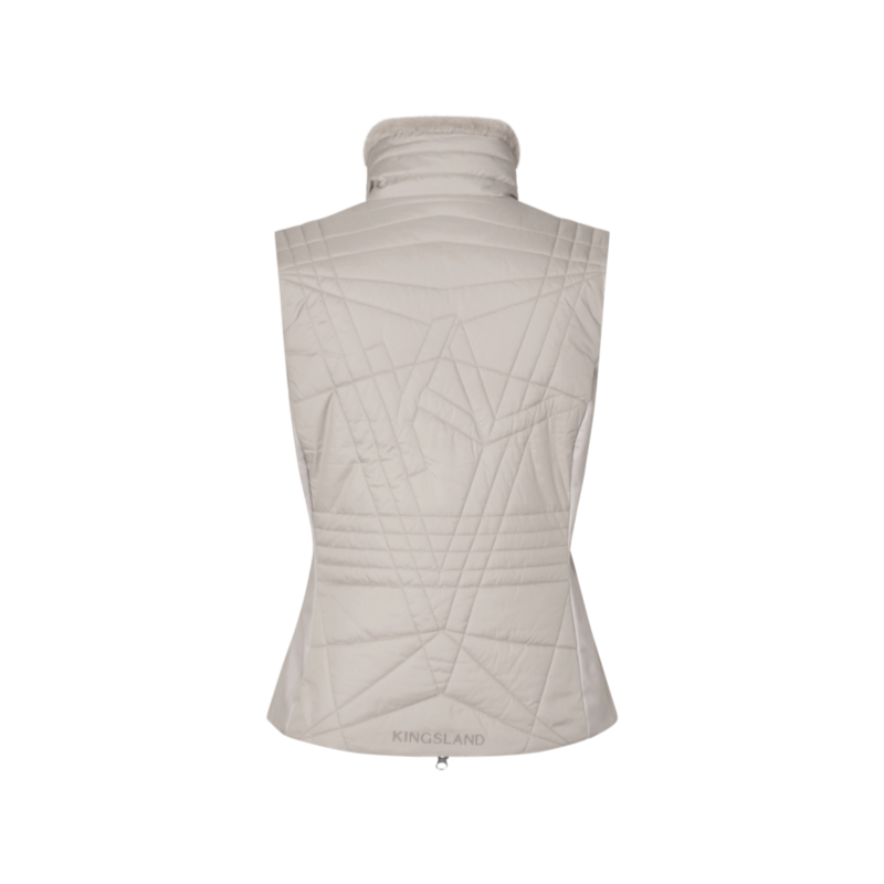 Kingsland - Doudoune d'équitation manches courtes femme KLAlba beige dove