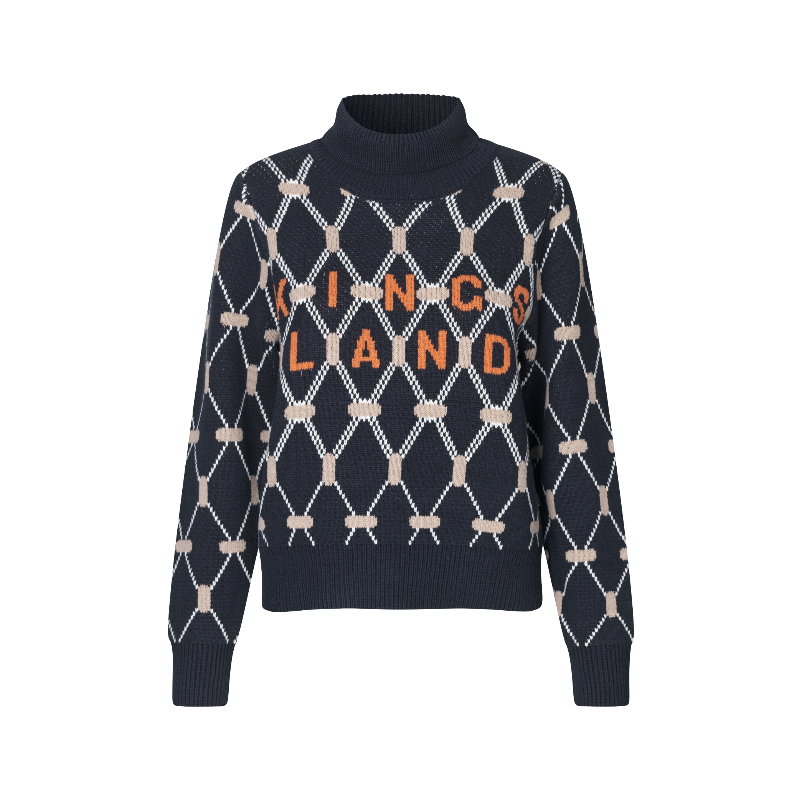 Kingsland - Pull-over manches longues femme tricot KLVy marine