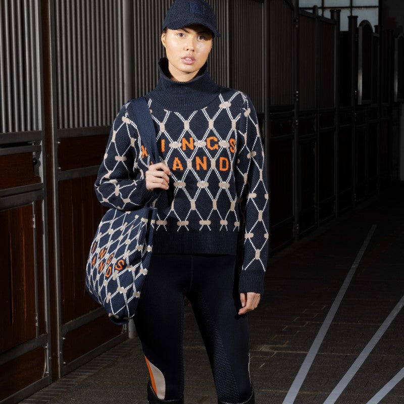 Kingsland - Pull-over manches longues femme tricot KLVy marine | - Ohlala