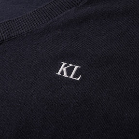 Kingsland - Pull manches longues col V femme Classic tricot marine | - Ohlala
