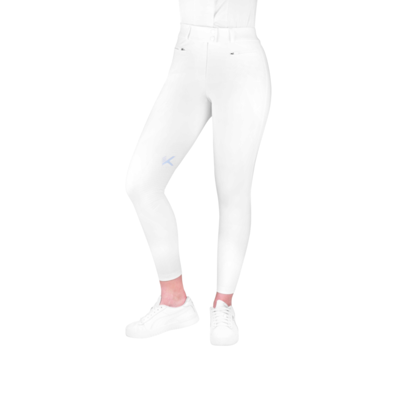 K By Equithème - Pantalon d’équitation femme K-EXPLORE blanc