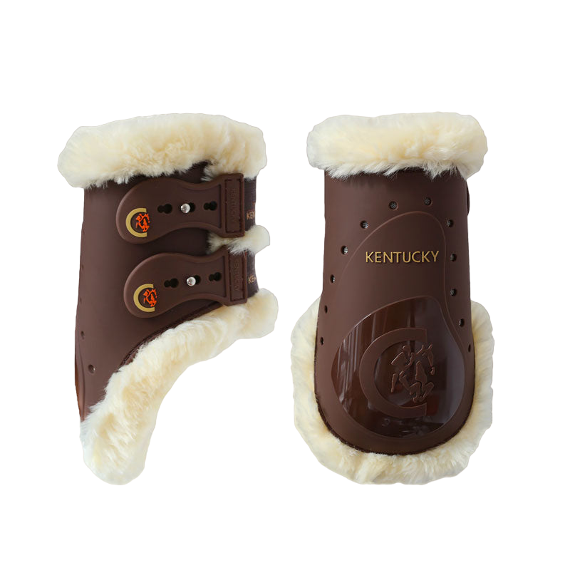 Kentucky Horsewear - Protège boulet élastique Mouton choco | - Ohlala