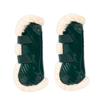 Kentucky Horsewear - Guêtres ouvertes mouton vegan Bamboo Elastic vert foncé x2 | - Ohlala