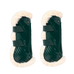 Kentucky Horsewear - Open beenbeschermers vegan schaapsvacht Bamboo Elastic donkergroen x2 | - Ohlala