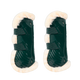 Kentucky Horsewear - Guêtres ouvertes mouton vegan Bamboo Elastic vert foncé x2 | - Ohlala