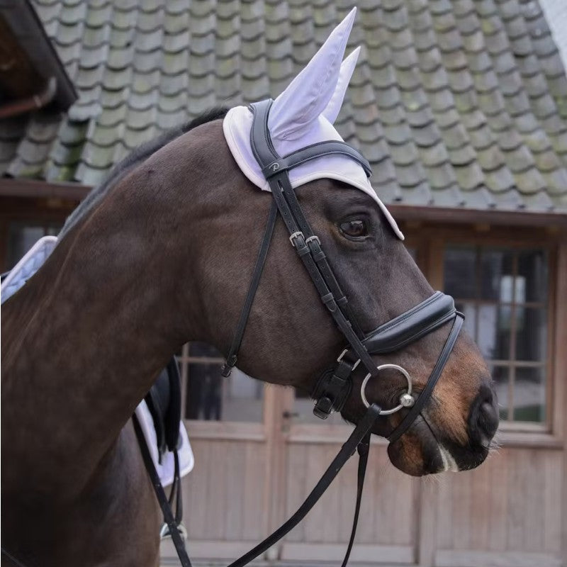 Kentucky Horsewear - Bonnet pour chevaux anti-bruits softshell violet/ rose clair