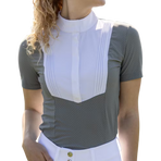 Kentucky Horsewear - Polo manches courtes femme Heritage Air gris | - Ohlala