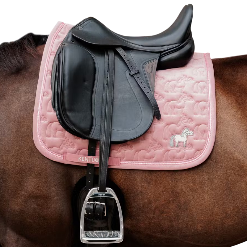 Kentucky Horsewear - Tapis de dressage Sammy glitter pearls vieux rose