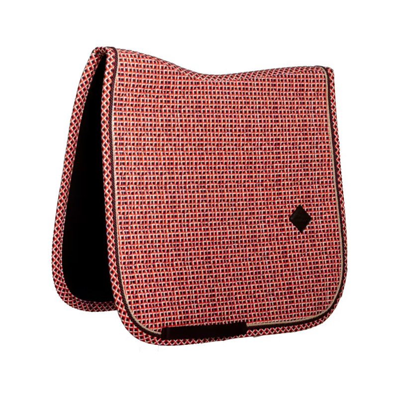 Kentucky Horsewear - Tapis de dressage Velvet Printing check rouge