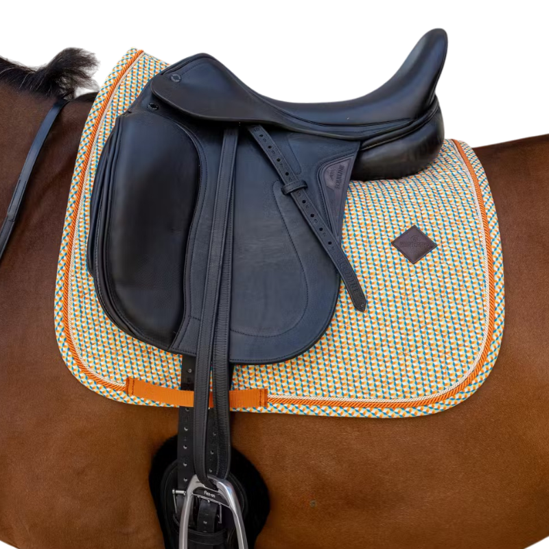 Kentucky Horsewear - Tapis de dressage Velvet Printing cubes colorfull