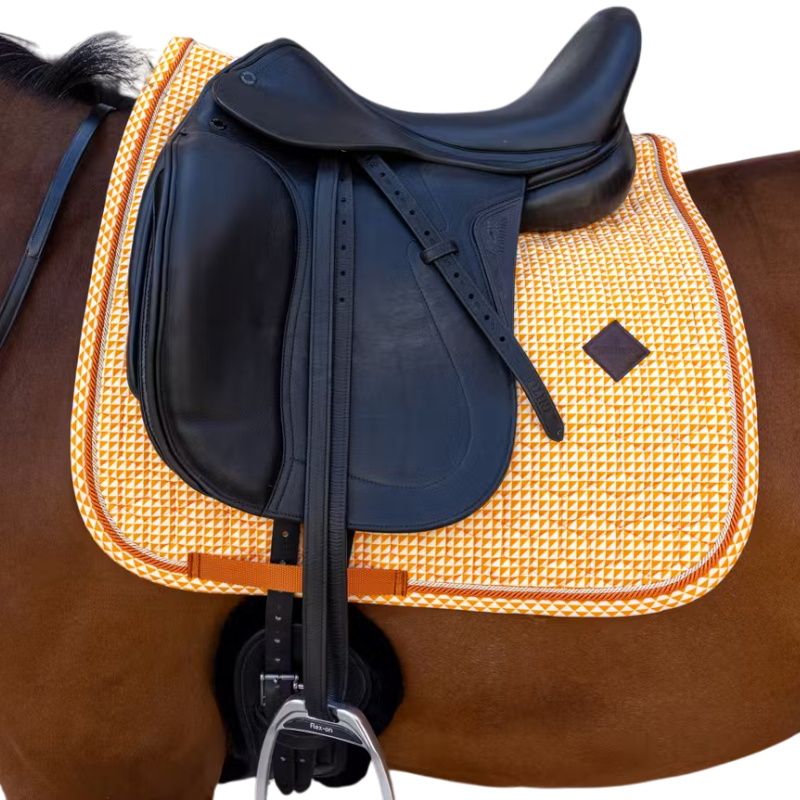 Kentucky Horsewear - Tapis de dressage Velvet Printing flags orange