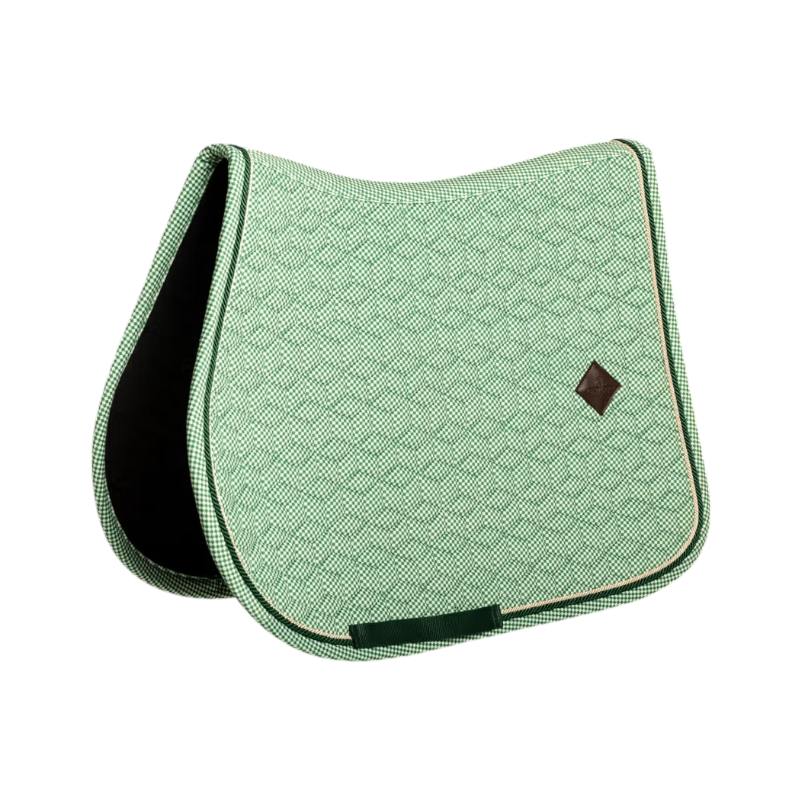 Kentucky Horsewear - Tapis de selle Velvet Printing chess vert