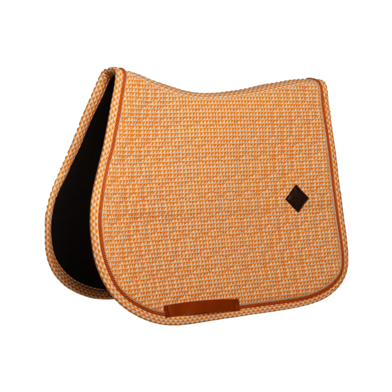 Kentucky Horsewear - Tapis de selle Velvet Printing flags orange